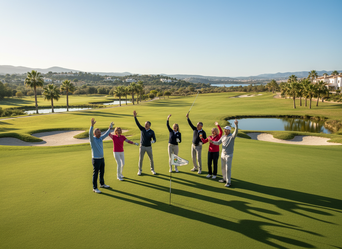 Premier Golf Society members enjoying a Wednesday round on a Murcia golf course